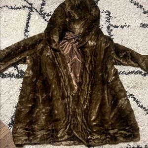 Brown Faux Fur Coat